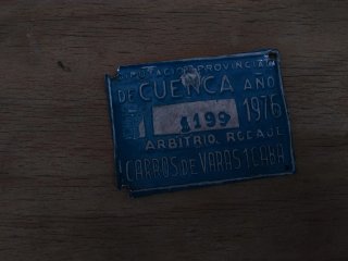 Matrícula Coche Antigua Cuenca (1976)
