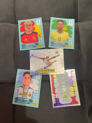 5 Cromos Panini FIFA Mundial