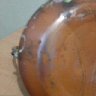 Cestino in rame decorato
