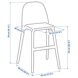 Silla blanca niños Urban de Ikea