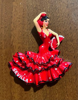 Flamenco dancer fridge magnet