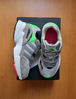 Zapatillas Adidas Falcon Gris/Verde Talla 38 2/3