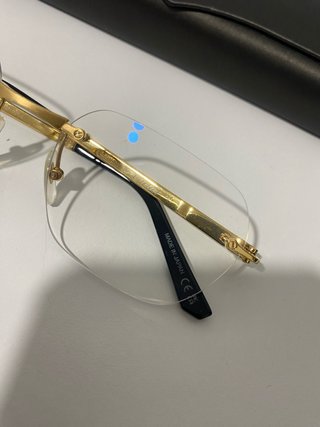 Gafas Cartier Doradas y Negras