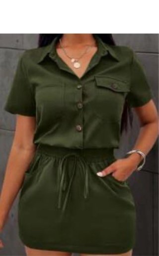 Vestido verde militar