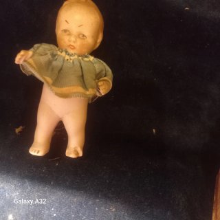 2 Muñecas Antiguas Cuna Madera