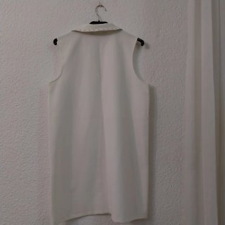 Vestido blanco Zara tachuelas
