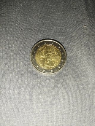 Moneda 2 Euros 75 Años RF
