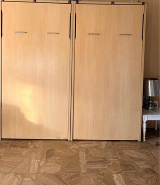 Cama abatible 90cm madera y metal