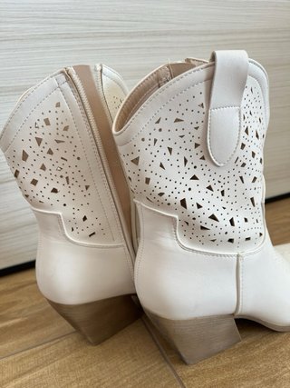 Stivali texani bianchi donna