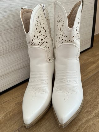 Stivali texani bianchi donna