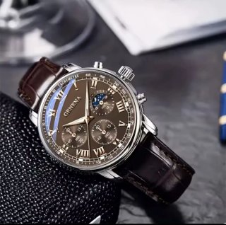 Reloj Elegante Hombre Marrón/Plata