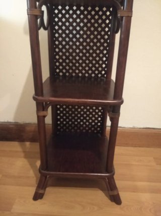 Mesa vintage telefonera de madera perfecto estado!