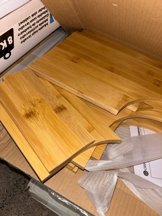 Mueble bajo lavabo bambú ALGUNAS MADERAS ROTAS