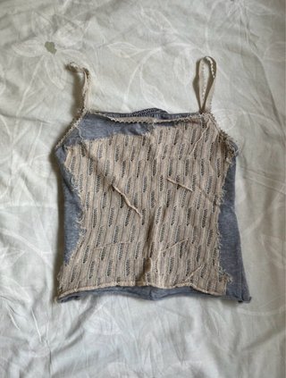 Top Liu Jo vintage pizzo beige/grigio