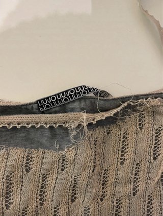 Top Liu Jo vintage pizzo beige/grigio
