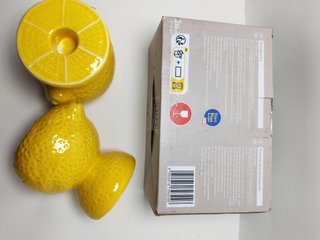 Set 2 Portacandele Ceramica Giallo Limone