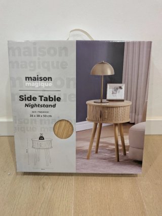 Set di comodini rotondi in legno
