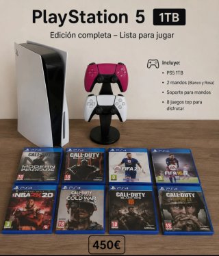 PlayStation 5 1TB con 8 juegos