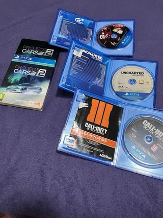 Pack 4 Juegos PS4: Project Cars 2, GT Sport, Uncha