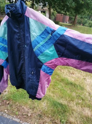 Chaqueta Adidas Años 80 Azul y Lila