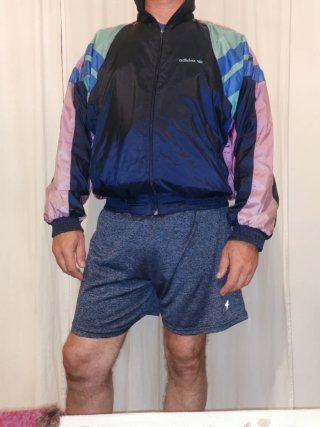 Chaqueta Adidas Años 80 Azul y Lila
