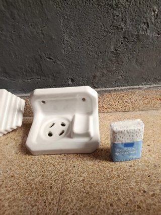 Lote apliques baño y lampara de pared de porcelana