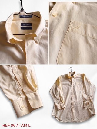 Camisa Nautica Bege Clássica Tam L