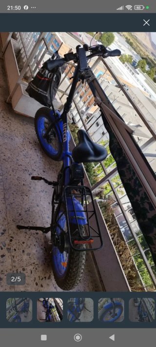 Bicicleta Eléctrica Fat Bike Azul