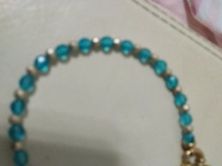 Collar turquesa y dorado