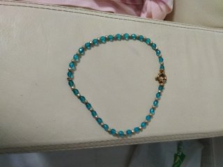 Collar turquesa y dorado