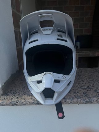 Casco de moto blanco Fox