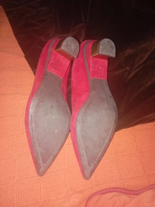 Zapatos Pedro Miralles Tacón Ancho Rojo