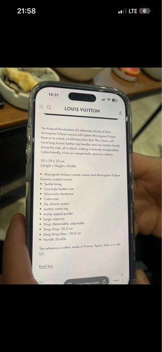 Louis Vuitton Bolsa de Viaje Gris