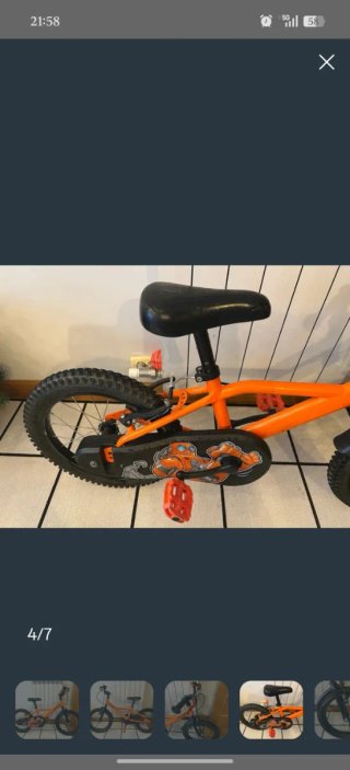 Bici infantil B'TWIN naranja 16