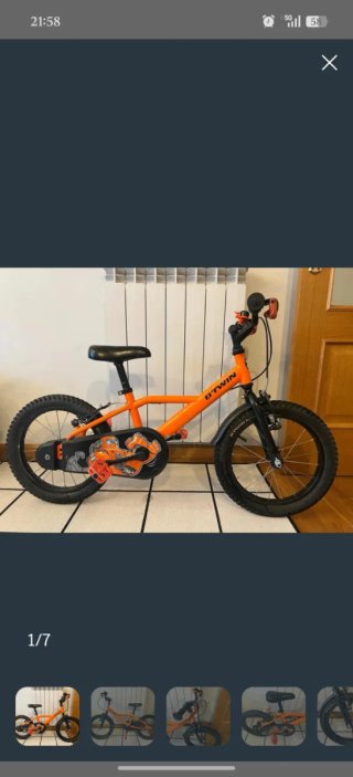 Bici infantil B'TWIN naranja 16