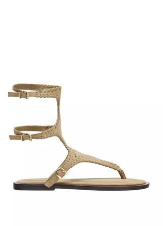Sandalias Zara Serraje Pulsera Doble Arena