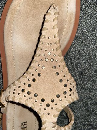 Sandalias Zara Serraje Pulsera Doble Arena