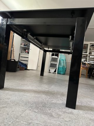 Mesa extensible cristal y aluminio