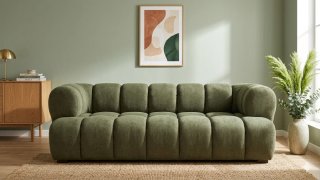 Sofá de terciopelo verde