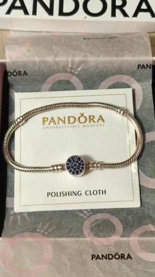 Pulsera Pandora Plata con Circonitas Azules