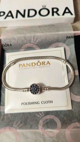 Pulsera Pandora Plata con Circonitas Azules
