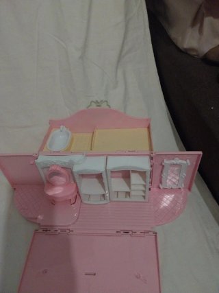 Maletín casita rosa infantil