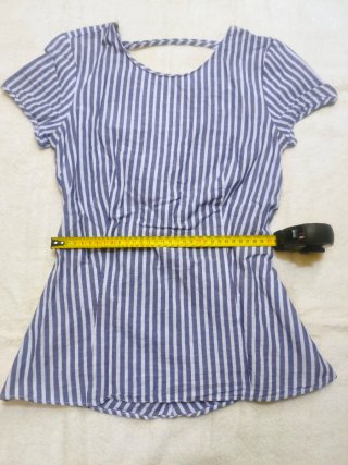 Camisa Zara Rayas Azul y Blanco