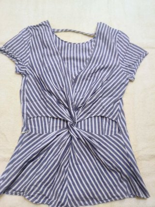 Camisa Zara Rayas Azul y Blanco