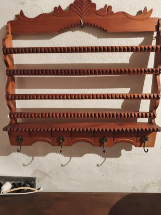 Mueble Platero Rústico Pared Madera Metal
