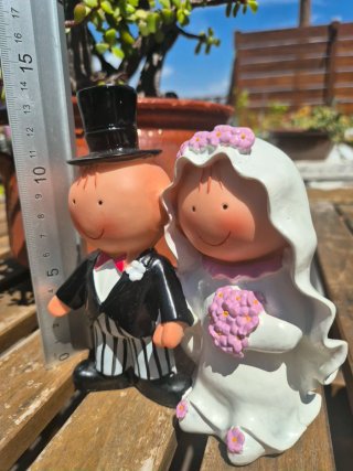 Pareja Novios Tarta Boda Adorno