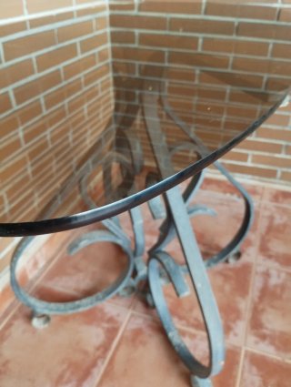 Mesa cristal ahumado 59x120