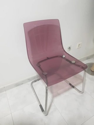 Silla Ikea Morada Transparente