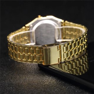 Reloj digital acero inoxidable dorado Mujer NUEVO