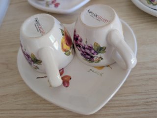 Set Ceramica Cucina Decorata Frutta